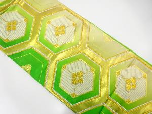 アンティーク　亀甲繋ぎに花模様織り出し袋帯(材料)